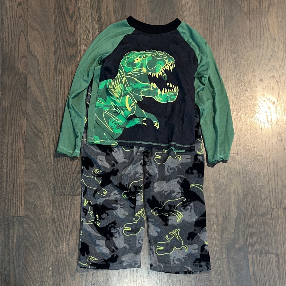 Dinosaur Print Kids Pajama Set